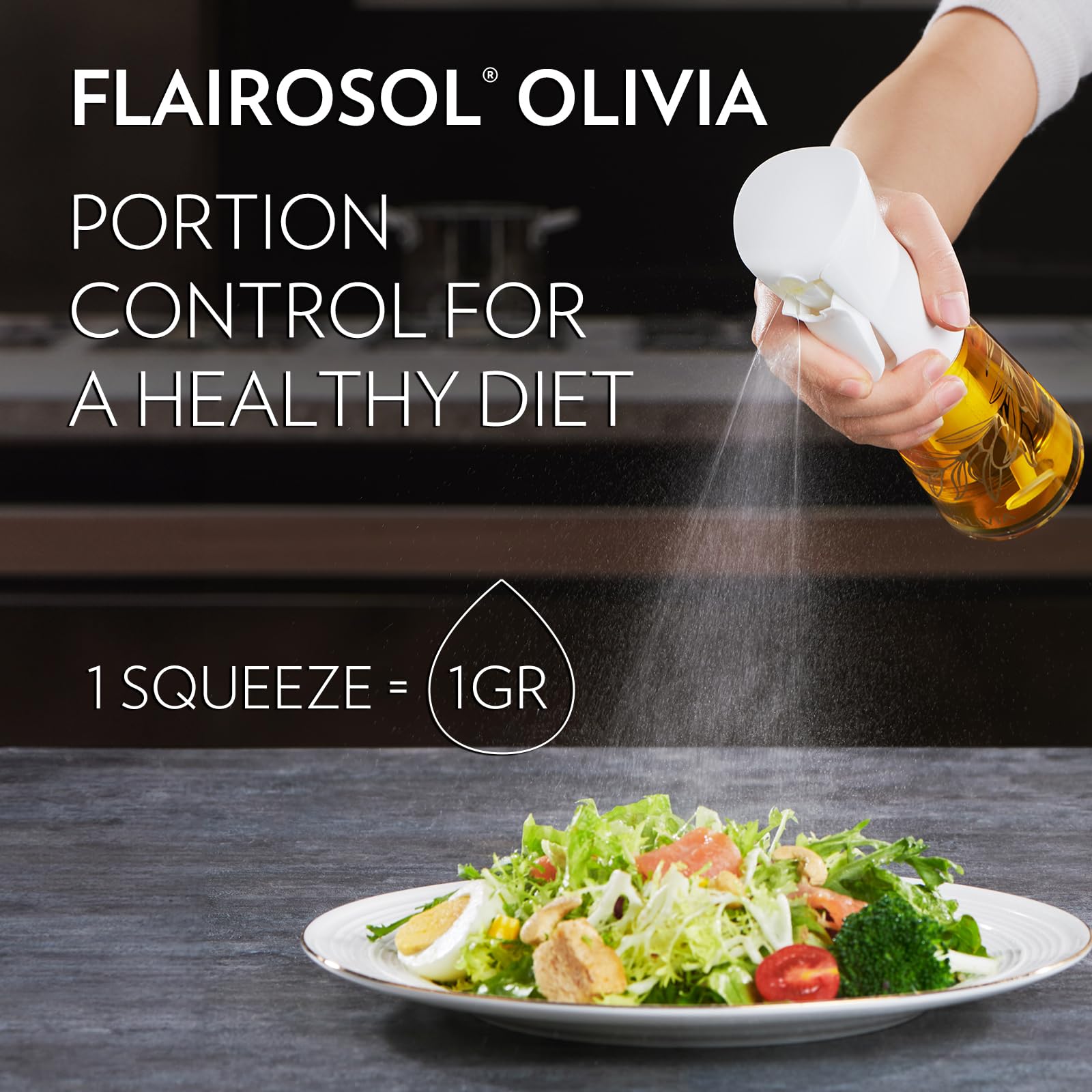 Premium 200ml Glass Olive Oil Sprayer for Cooking - Continuous Mist Oil Dispenser with Portion Control - Perfect for Air Fryer, Salad, BBQ & Healthy Cooking (Golden Leaves Design) - Ideal for Kitchen, Baking & Meal Prep
