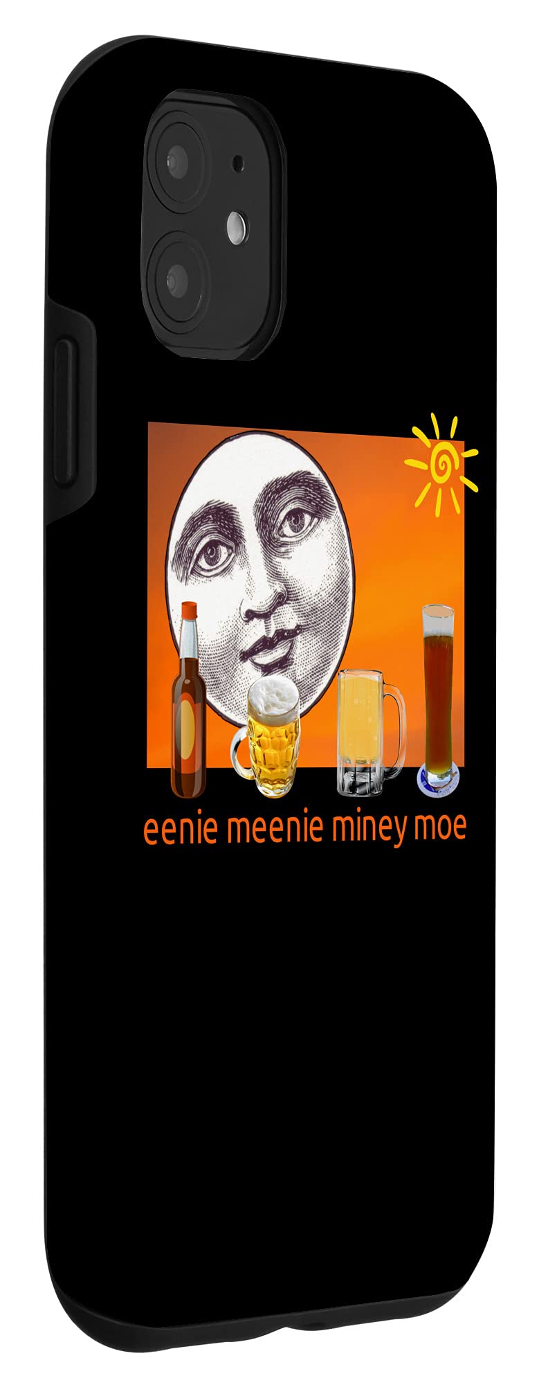 iPhone 11 Case with Unique Moon Face & Craft Beer Design - Durable Protective Cover for iPhone 11 - Perfect for Beer Lovers & Night Out Accessories
