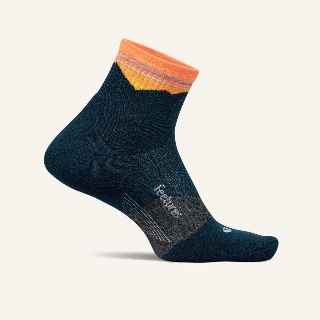 Feetures Elite Trail Max Cushion Quarter Socks - Ultra Cushioned Hiking & Running Socks for Men & Women - Perfect for Trail Running, Hiking & Outdoor Adventures