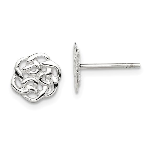 Sterling Silver Polished Celtic Knot Post Earrings for Women | Elegant Irish Jewelry Gift for Her | Perfect for Weddings, Parties & Everyday Wear