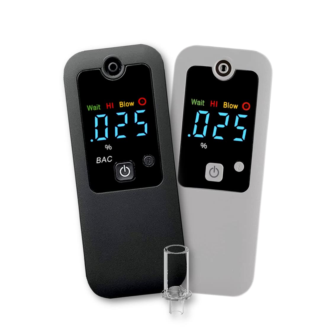 Professional Digital Breathalyzer with High-Accuracy Sensor - Rechargeable Alcohol Tester for Personal & Workplace Use - Includes 10 Disposable Mouthpieces | Perfect for Home Safety Checks, Office Parties & Law Enforcement Scenarios