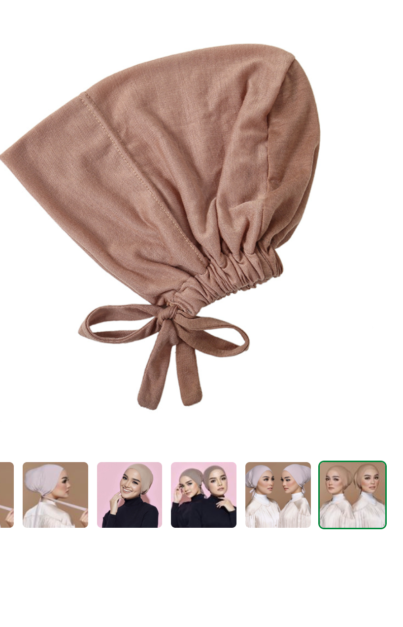 Full Head Cover Under Cap with Belt for Muslim Women - Modest Hijab Scarf for Prayer, Travel & Everyday Wear