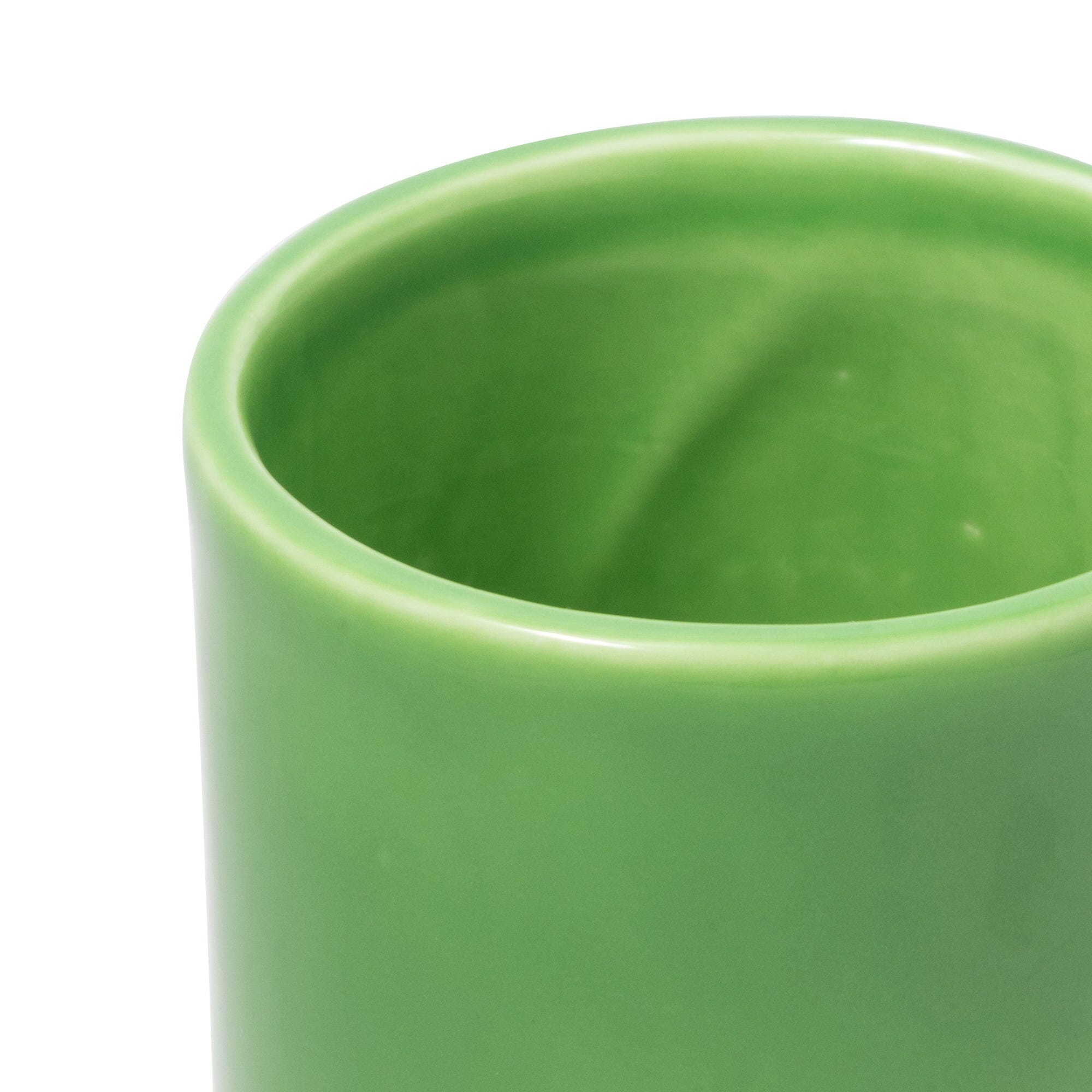 Large Green Ceramic Pop Flower Vase - Modern Home Decor for Living Room, Bedroom, or Office Centerpiece
