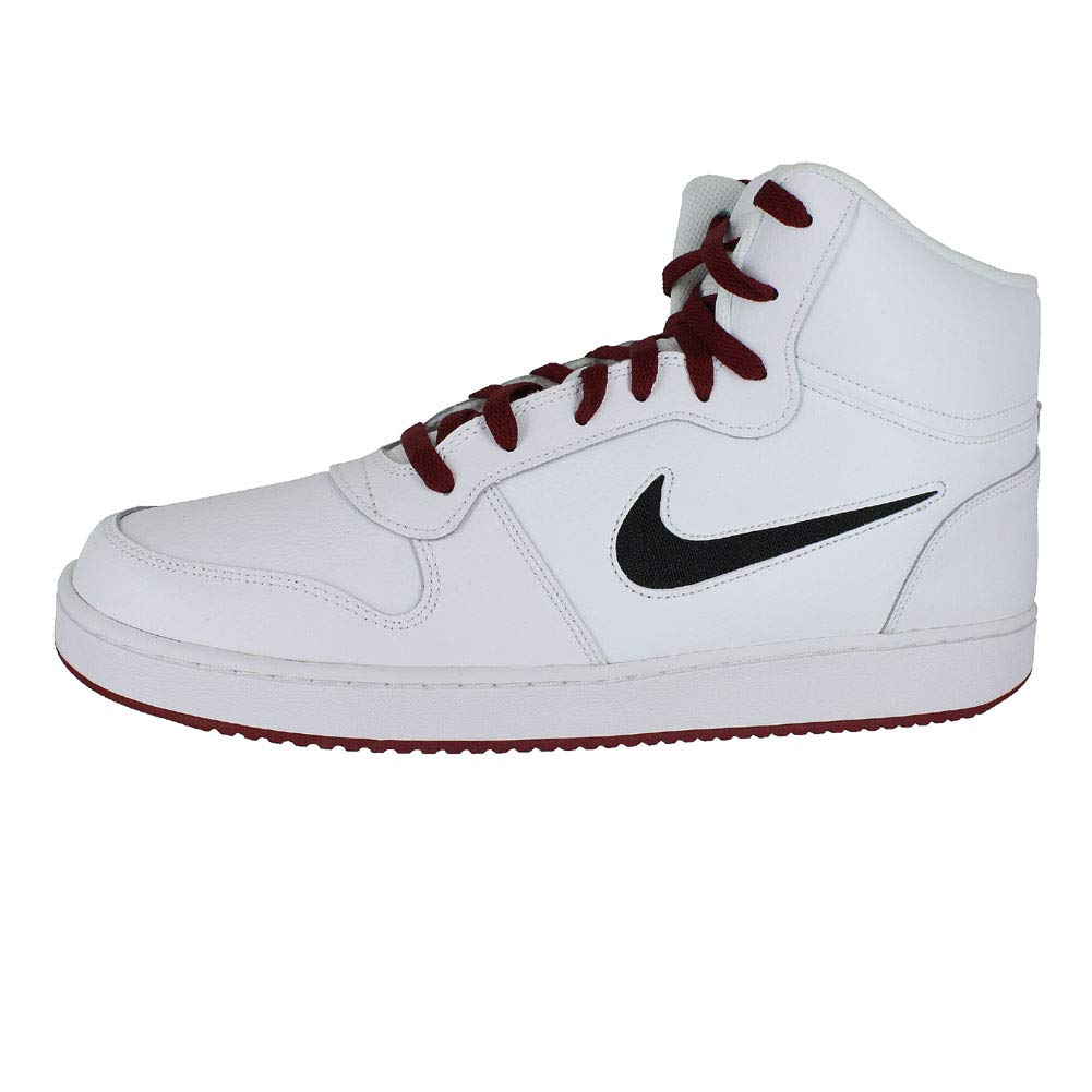 Nike Men's Ebernon Mid Basketball Shoes - White, Anthracite, Team Red - Size 9 | High-Top Sneakers for Court Performance & Street Style