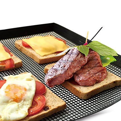 Bluedrop Stainless Steel Toaster Baskets & Grill Baskets - 30x35cm Oven-Safe Crisper Chips Tray, Bakery Mesh Basket for Toast, Fries, Vegetables - Perfect for Home Kitchen & Restaurant Use