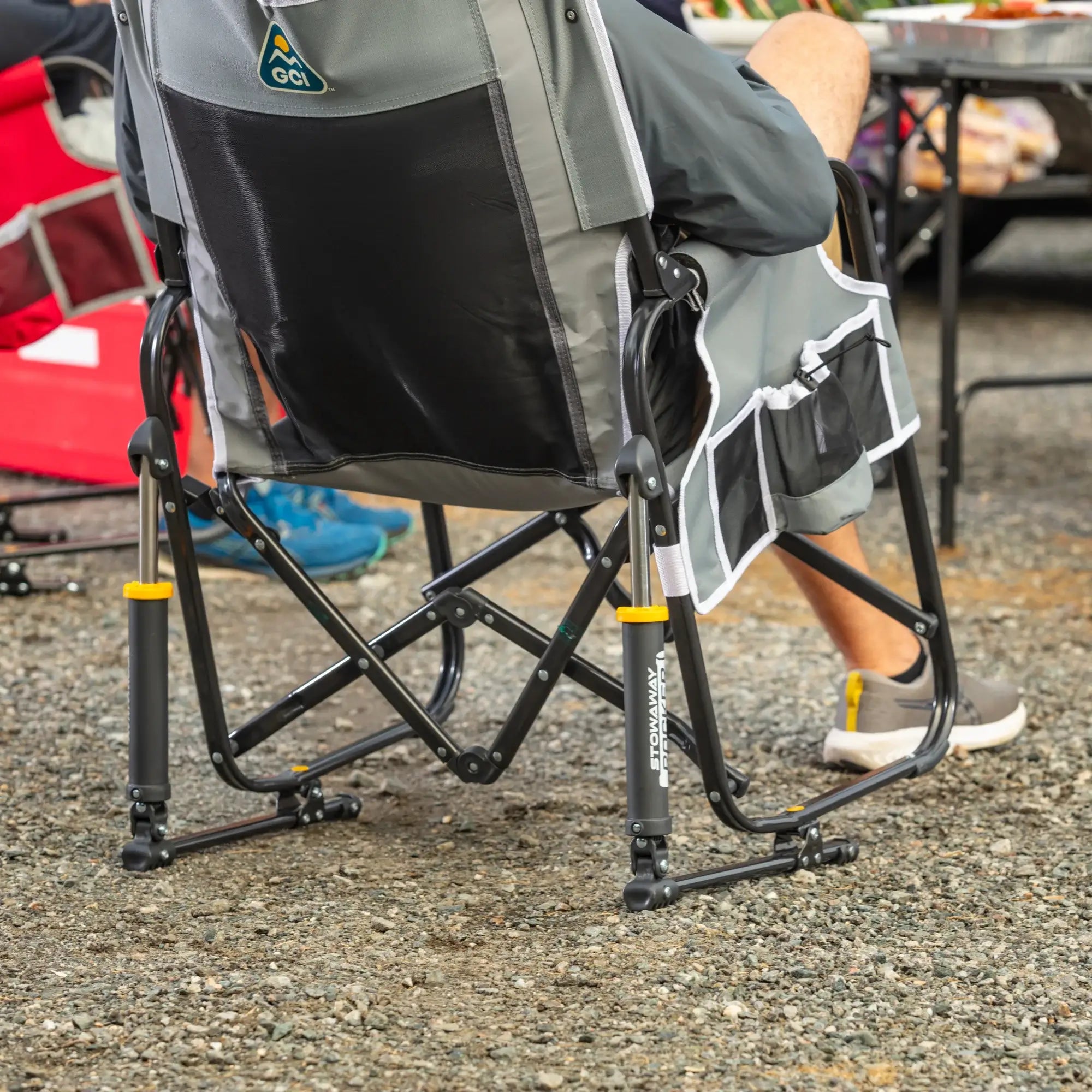 Stowaway Rocker™ - Compact Folding Rocking Chair for Camping, Travel & Small Spaces - Portable Outdoor Rocker for Patio, RV, Apartment & Nursery - Lightweight & Easy to Store