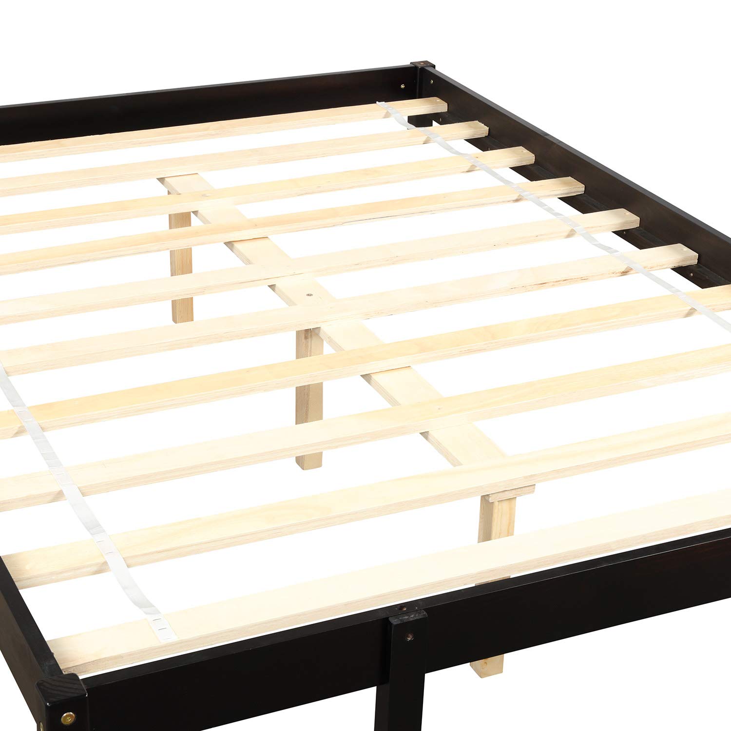 XC Twin Over Full Bunk Bed with Ladder & Guardrail - Convertible to Separate Twin and Full Size Beds for Kids - No Box Spring Required - Espresso Finish - Perfect for Kids' Bedrooms, Guest Rooms & Space-Saving Solutions