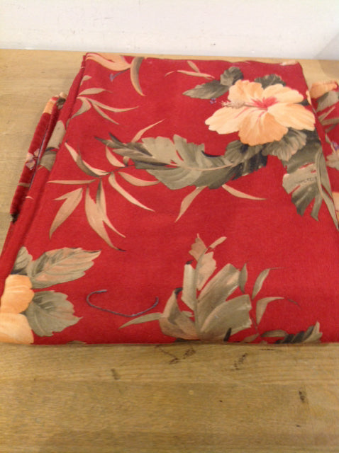 Orange Floral Outdoor Tablecloth - Waterproof Picnic Table Cover for Patio, Garden, and Backyard Parties - Durable & Washable Fabric Decor