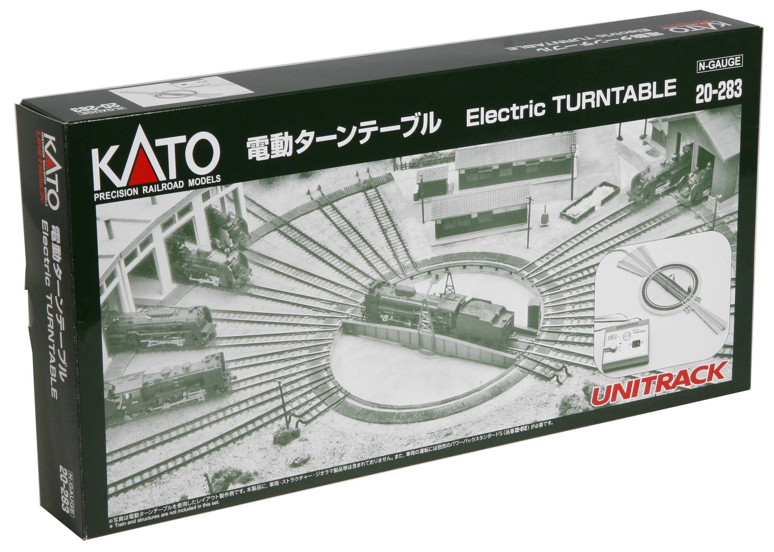 Kato KAT20283 N Electric Turntable - High Precision Model Train Accessory for HO Scale Layouts | Perfect for Railroad Scenery, Dioramas & Train Displays