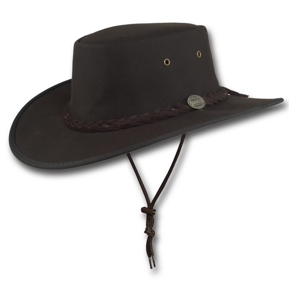 Barmah Hats Drover Oil Skin Hat - Waterproof & Durable Outback Hat for Men & Women - Perfect for Hiking, Camping, and Outdoor Adventures (Item 1050)