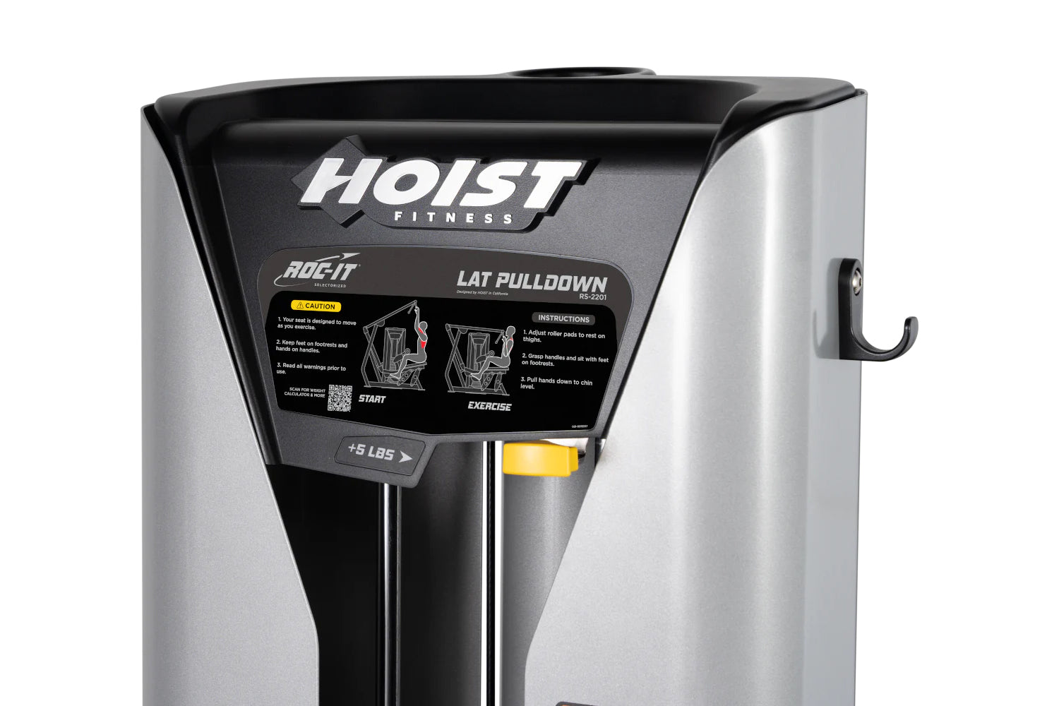 Hoist ROC IT Lat Pulldown Machine (RS 2201) - Professional Gym Equipment for Back Workouts & Strength Training - Perfect for Home Gyms & Commercial Fitness Centers