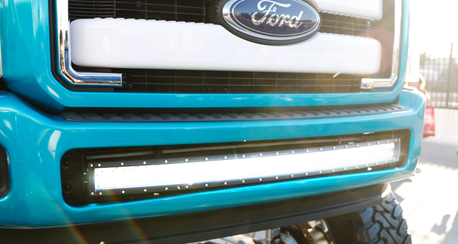 240W 40-42 Inch LED Light Bar with Lower Bumper Bracket for 2011-2016 Ford F250 F350 Super Duty Trucks - Off-Road, Camping & Night Driving Lighting Upgrade