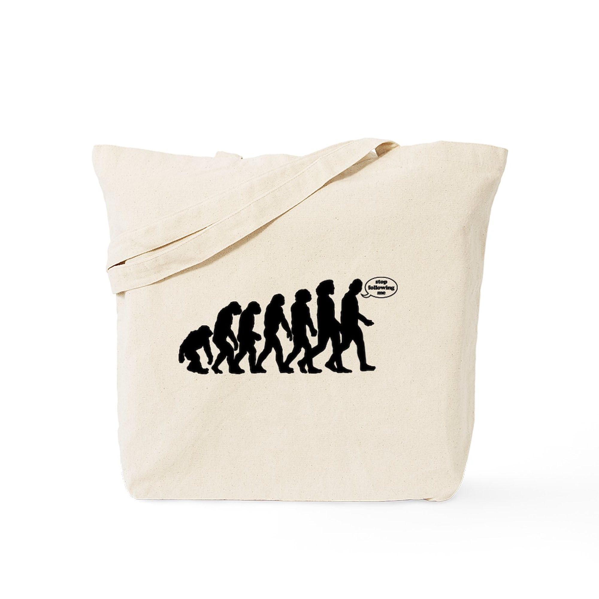 Stop Following Me Tote Bag - Natural Canvas Reusable Shopping Bag for Groceries, Beach & Everyday Use | Eco-Friendly Cotton Tote with Funny Slogan