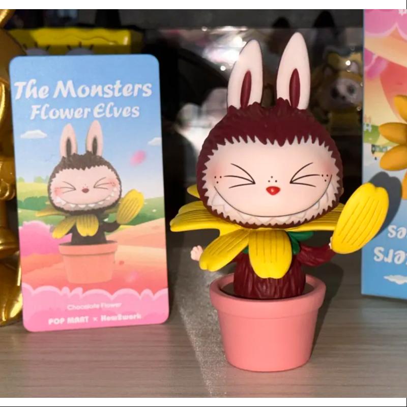 Labubu The Monsters Flower Elves Series Chocolate Flower - Cute Collectible Vinyl Figure for Home Decor, Office Display & Gift Giving