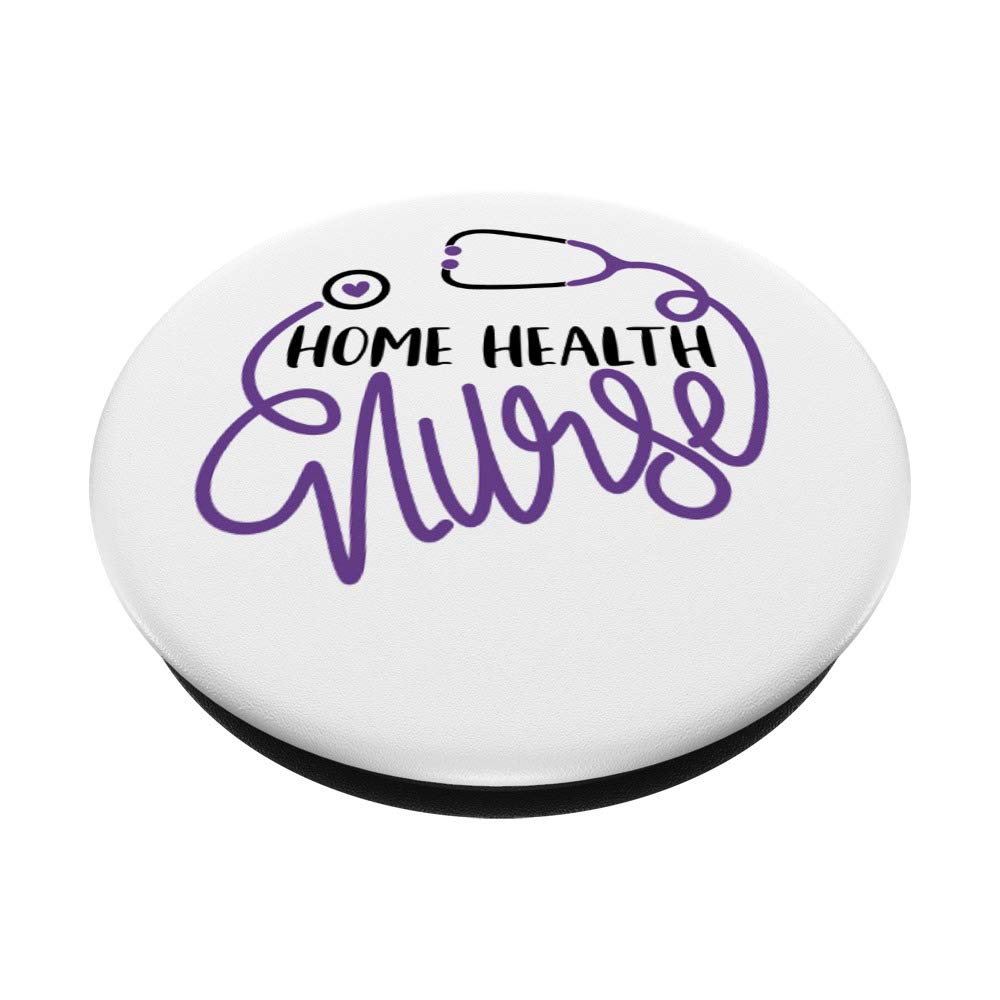 RN Home Health Nurse PopSockets Swappable PopGrip - Customizable Phone Grip & Stand for Healthcare Professionals | Perfect for Nursing Students, Home Care RNs & Medical Workers