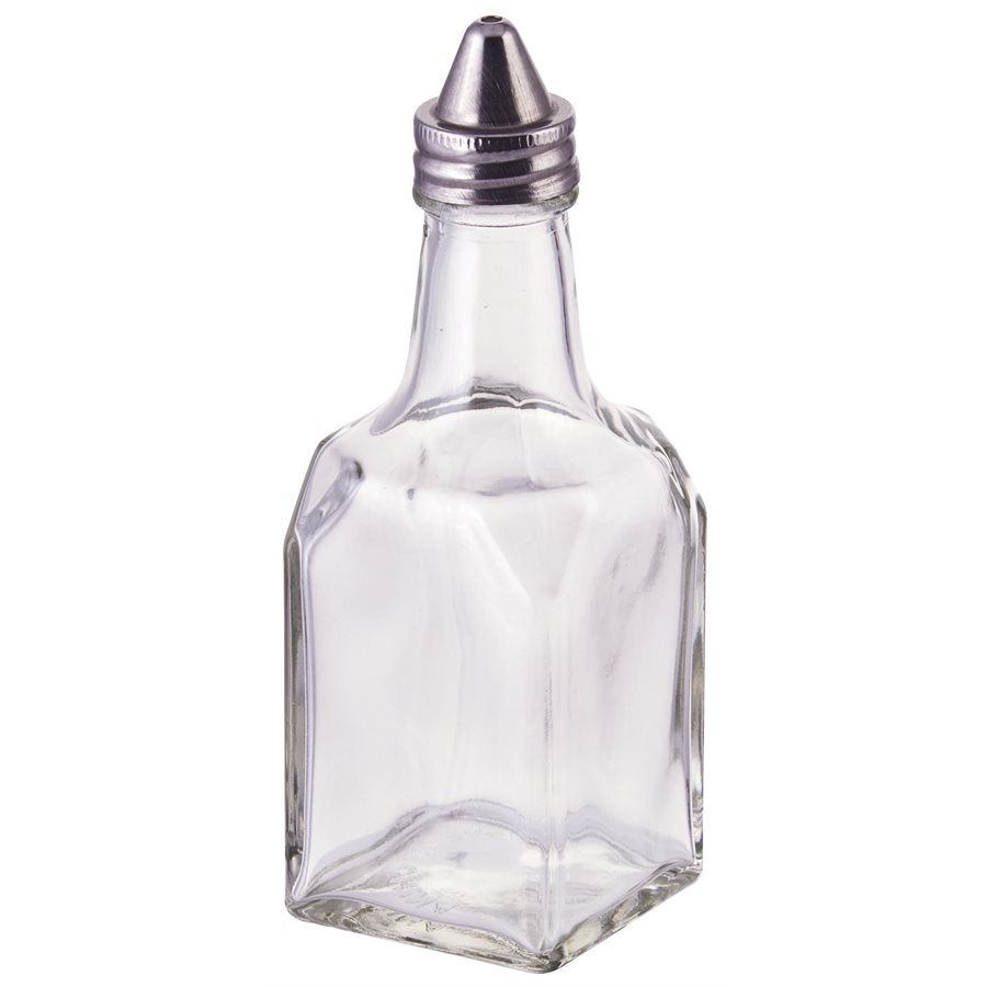 Winco 6 Oz Glass Oil and Vinegar Cruet Set - Pack of 12 for Kitchen, Restaurant & Salad Dressing - Perfect for Olive Oil Dispensers and Balsamic Vinegar Bottles