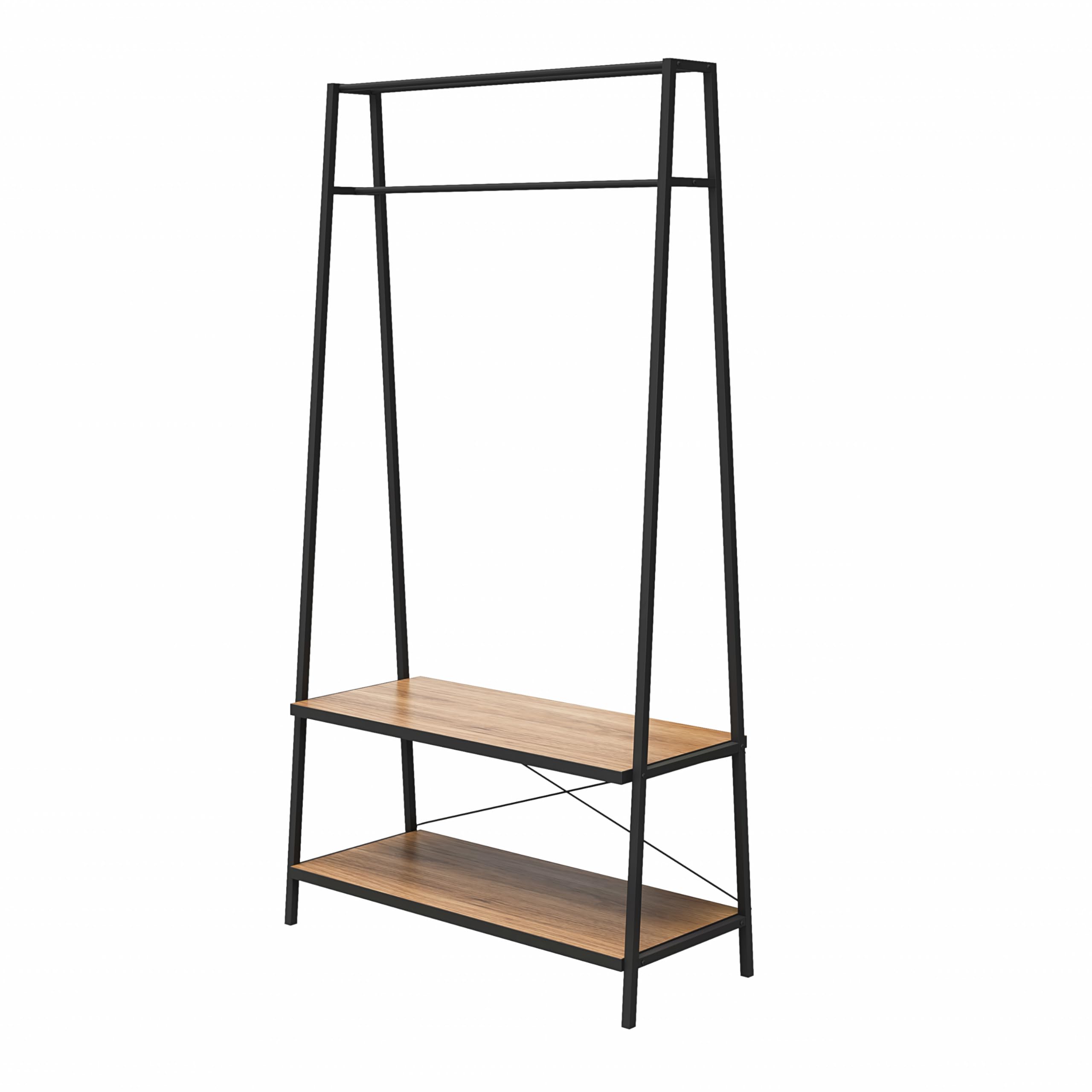 Ameriwood Drexel Closet Rack - Walnut Storage for Bedroom & Closet