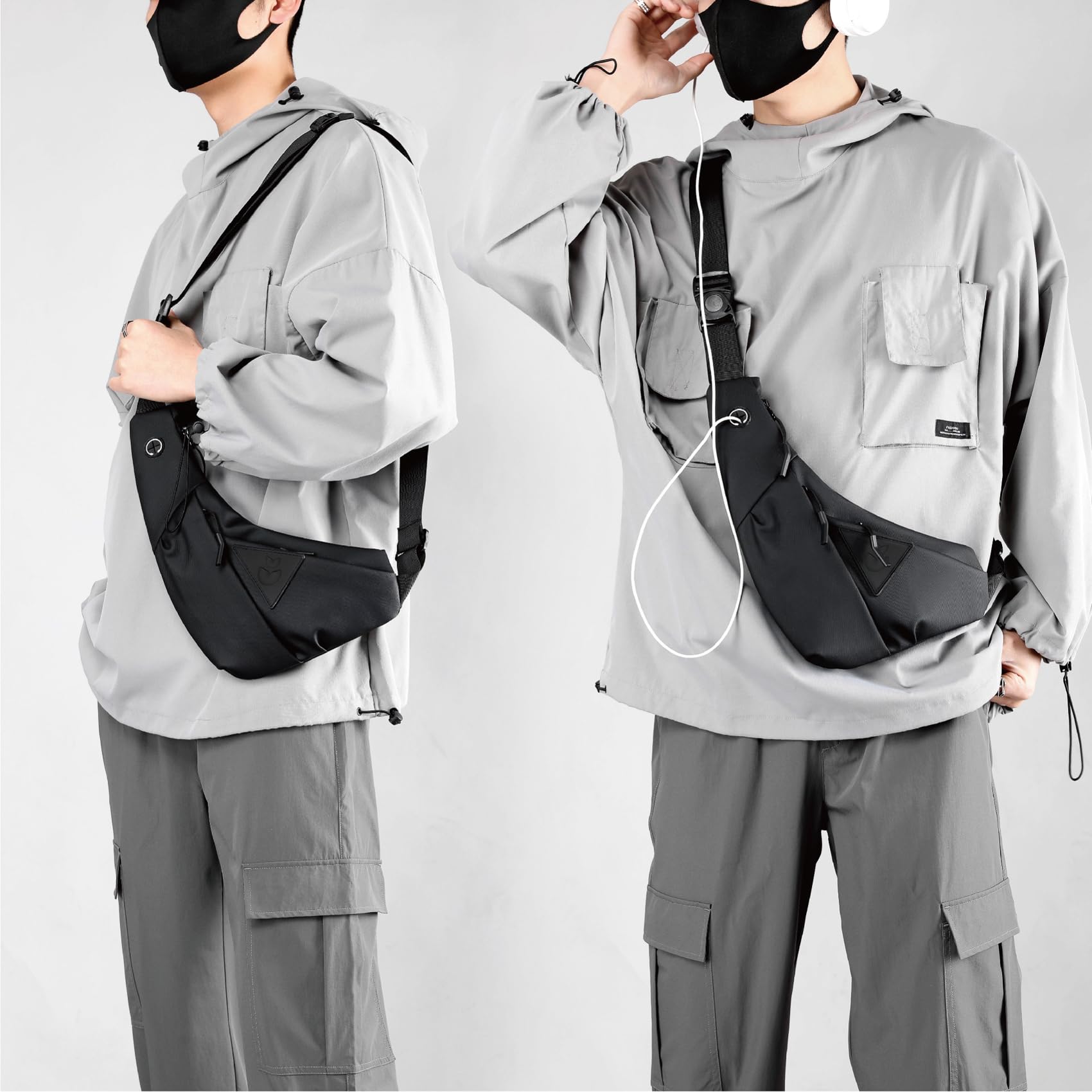 MAYMOONER Anti-Theft Sling Bag for Men & Women - Lightweight Chest Backpack for Hiking, Biking & Travel