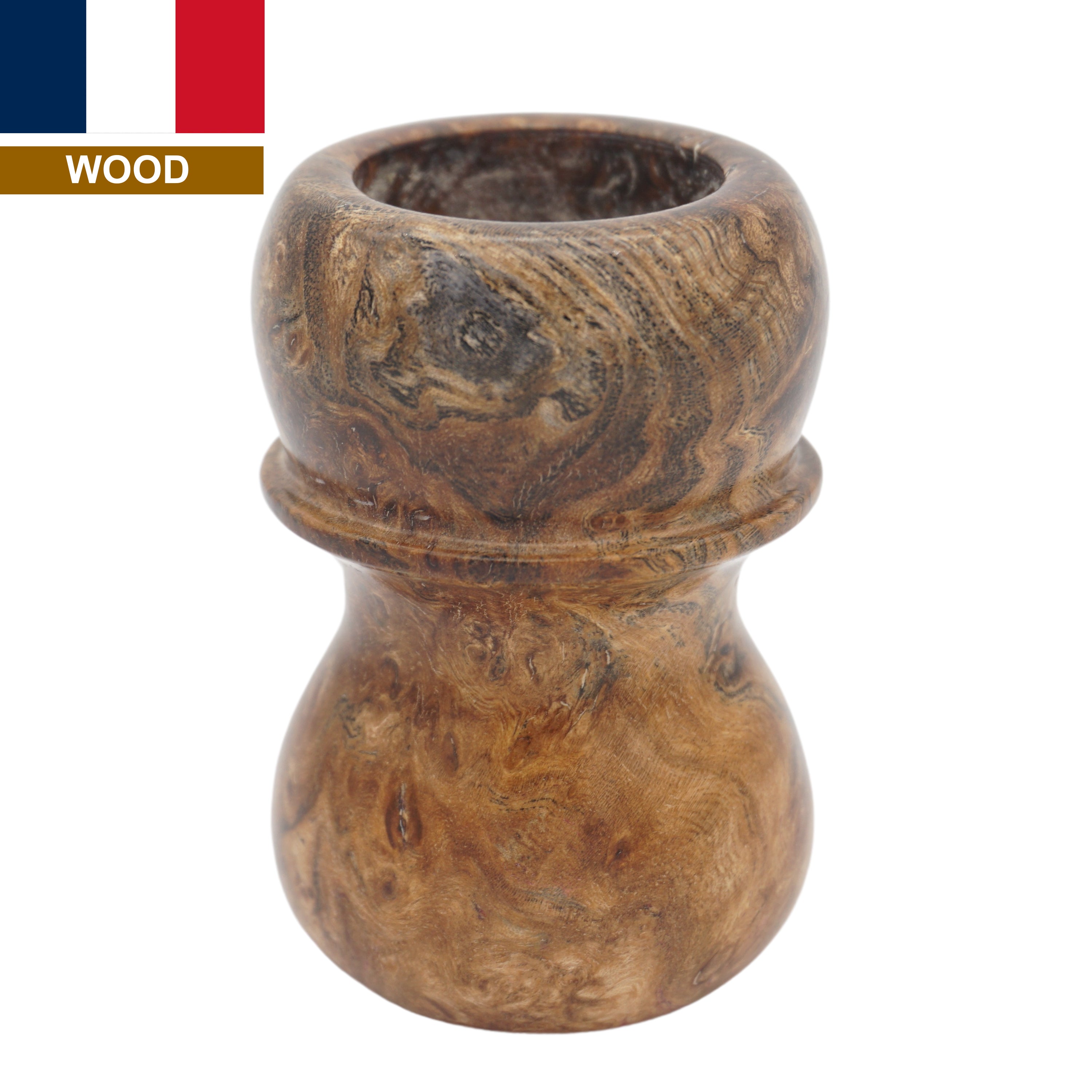 Premium Stabilized Elm Burl Wood Handmade Shaving Brush Handle - Fits 24mm & 26mm Knots - Perfect for Wet Shaving, Grooming Kits & Luxury Men's Gifts