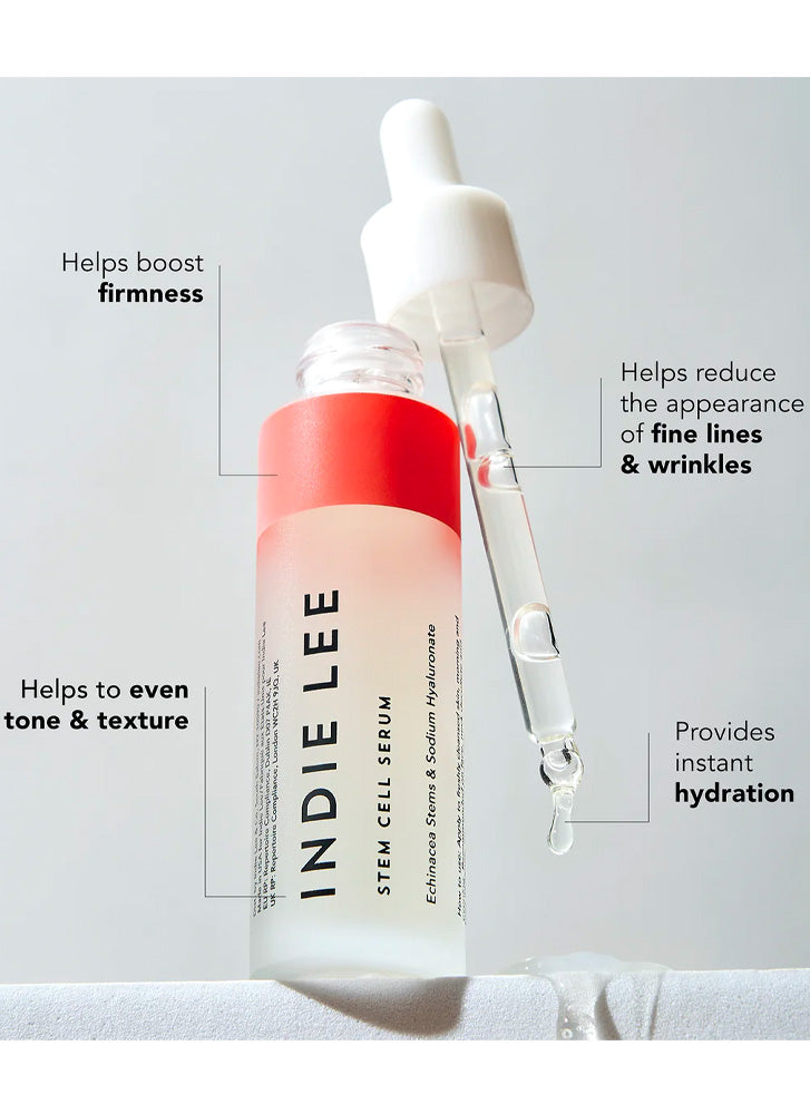 Indie Lee Stem Cell Serum - Anti-Aging Facial Treatment for Wrinkles & Fine Lines | Organic Skincare for Glowing Skin | Perfect for Night Routine & Daily Hydration