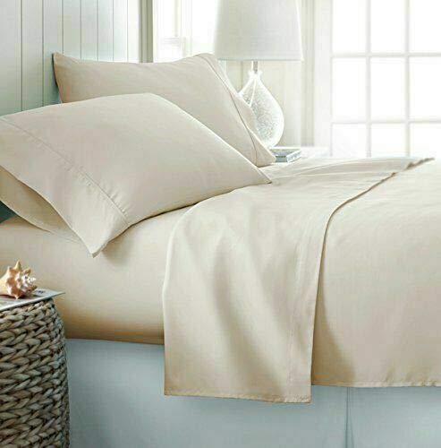 Microfiber Persian Pillow Cases Set of 2 - Queen Size Beige for Bedroom Decor