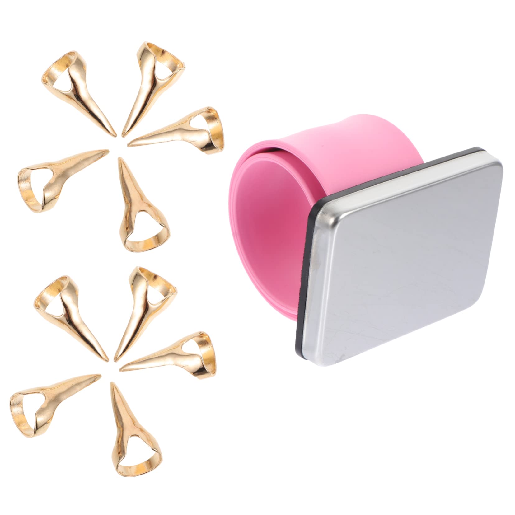 FOMIYES Silicone Haircut Ring Bracelet & Nail Art Tool Set - Professional Manicure Parting Ring for Barbers, Hair Styling & Nail Design (Great for Salon, Home Haircuts & DIY Nail Art)