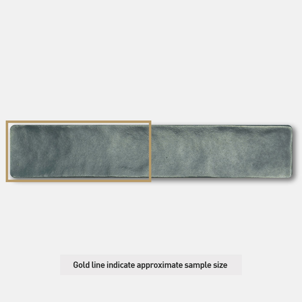 Handmade Mykonos Sea Blue 50X250 Zellige Matte Subway Tile - Perfect for Kitchen Backsplash, Bathroom Walls & Mediterranean Style Home Decor