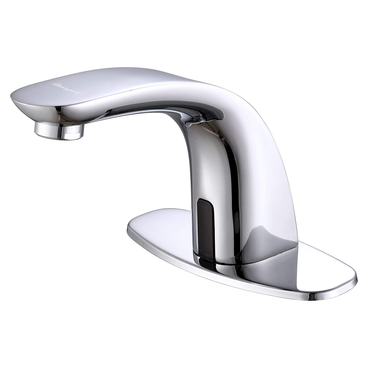 Charmingwater Touchless Bathroom Sink Faucet with Hole Cover Plate - Chrome Finish, Automatic Sensor Faucet for Modern Bathroom & Kitchen Sink, Water Saving & Hygienic Design for Home, Office, and Public Restrooms