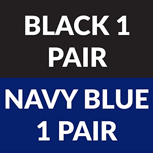 Black 1 Pair + Navy 1 Pair (2 Pair)