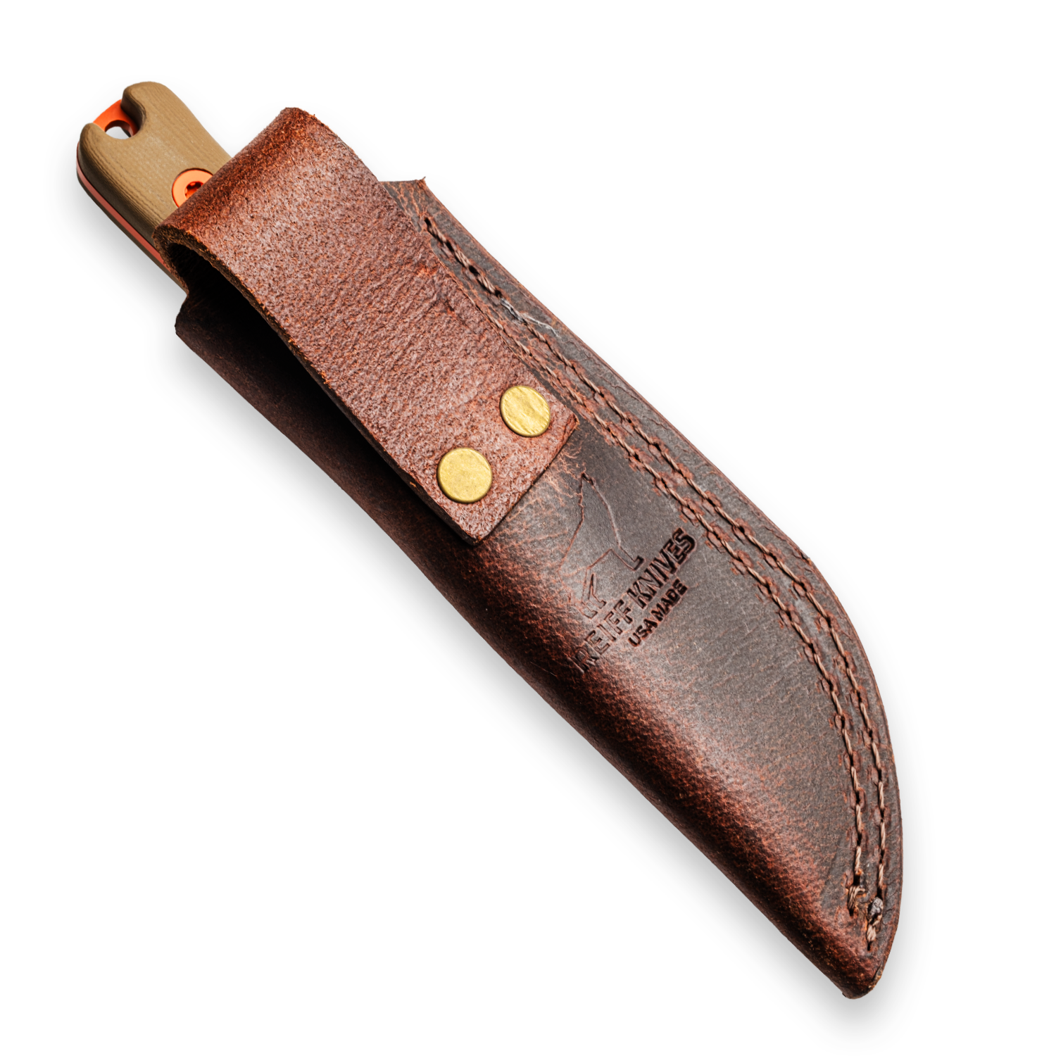 BLEM F3XC Extreme Conditions EDC Fixed Blade Knife - CPM 3V Steel, High Visibility Orange & Coyote Tan G10 Handle - Perfect for Outdoor Survival, Hunting, and Tactical Use