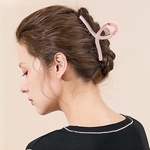Elegant Acrylic Hair Claw Clips for Women & Girls - 9PCS Non-Slip Hair Barrettes & Jaw Clips - Perfect for Updos, Ponytails & Everyday Hairstyles
