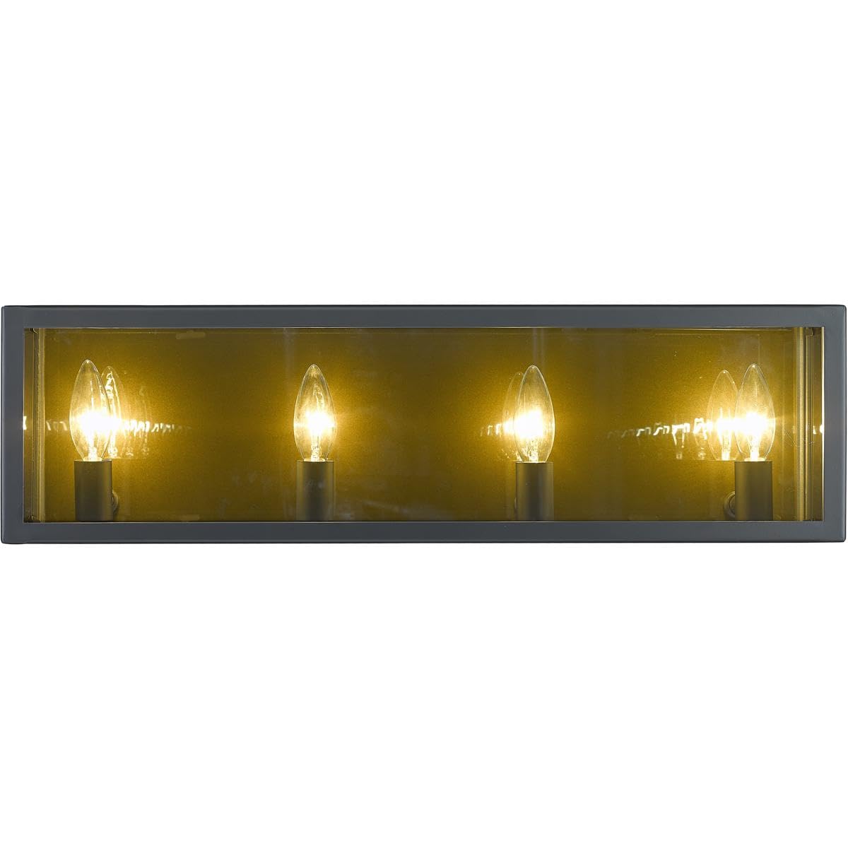 Z-Lite 4-Light Vanity Light Fixture 802-4V-MC in Charcoal Finish - Perfect for Bathroom, Dressing Room & Makeup Area Lighting