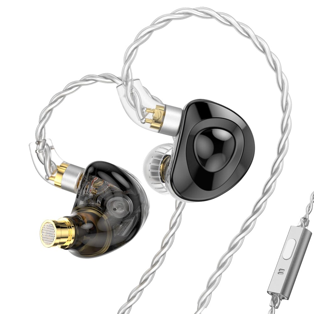 TRN MT4 High Performance Dual Dynamic HiFi In-Ear Monitors - Professional Studio Earphones for Audiophiles, Musicians & Gamers - Perfect for Recording, Mixing & Gaming Sessions
