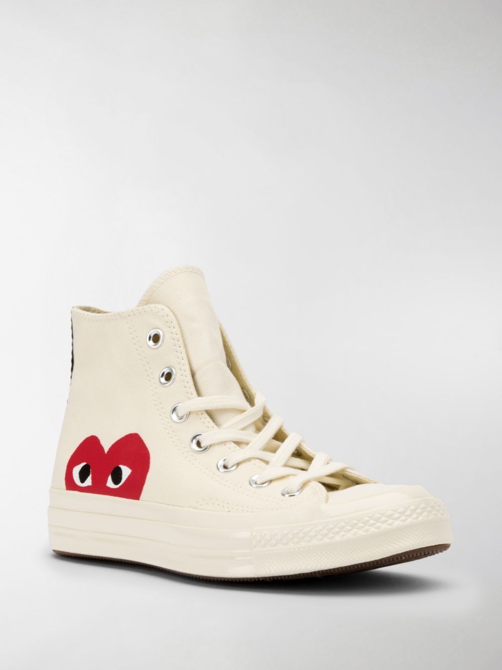 Comme des Garcons Beige Sneakers for Women - Fashionable Low Top Canvas Shoes for Casual Wear & Street Style Outfits