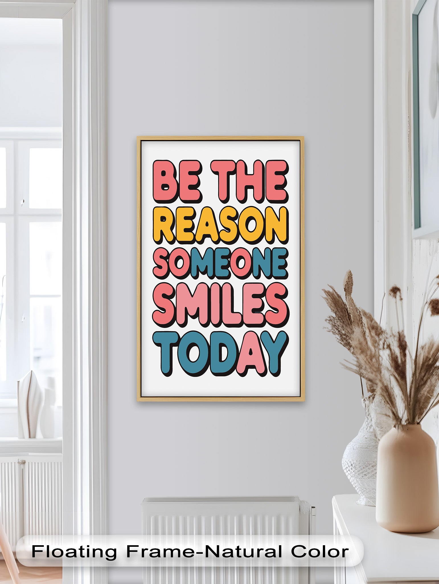 Be the Reason Someone Smiles - Handmade Oil Painting Wall Art for Living Room, Bedroom & Office Decor | Unique Gift Idea for Home & Holidays