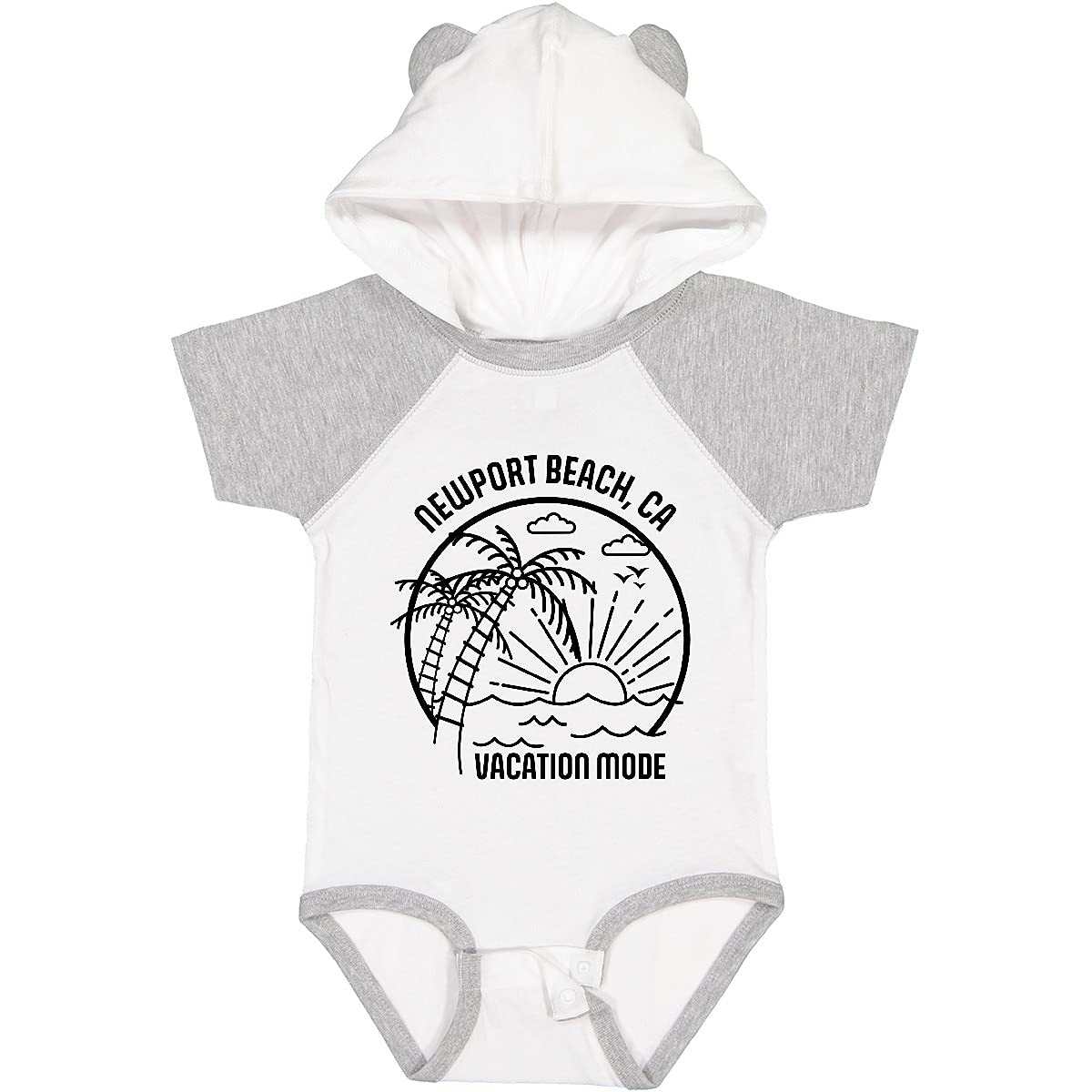 Inktastic Summer Vacation Mode Newport Beach California Baby Bodysuit - Cute Infant Onesie for Beach Trips & Family Vacations - Perfect Gift for Newborns & Toddlers