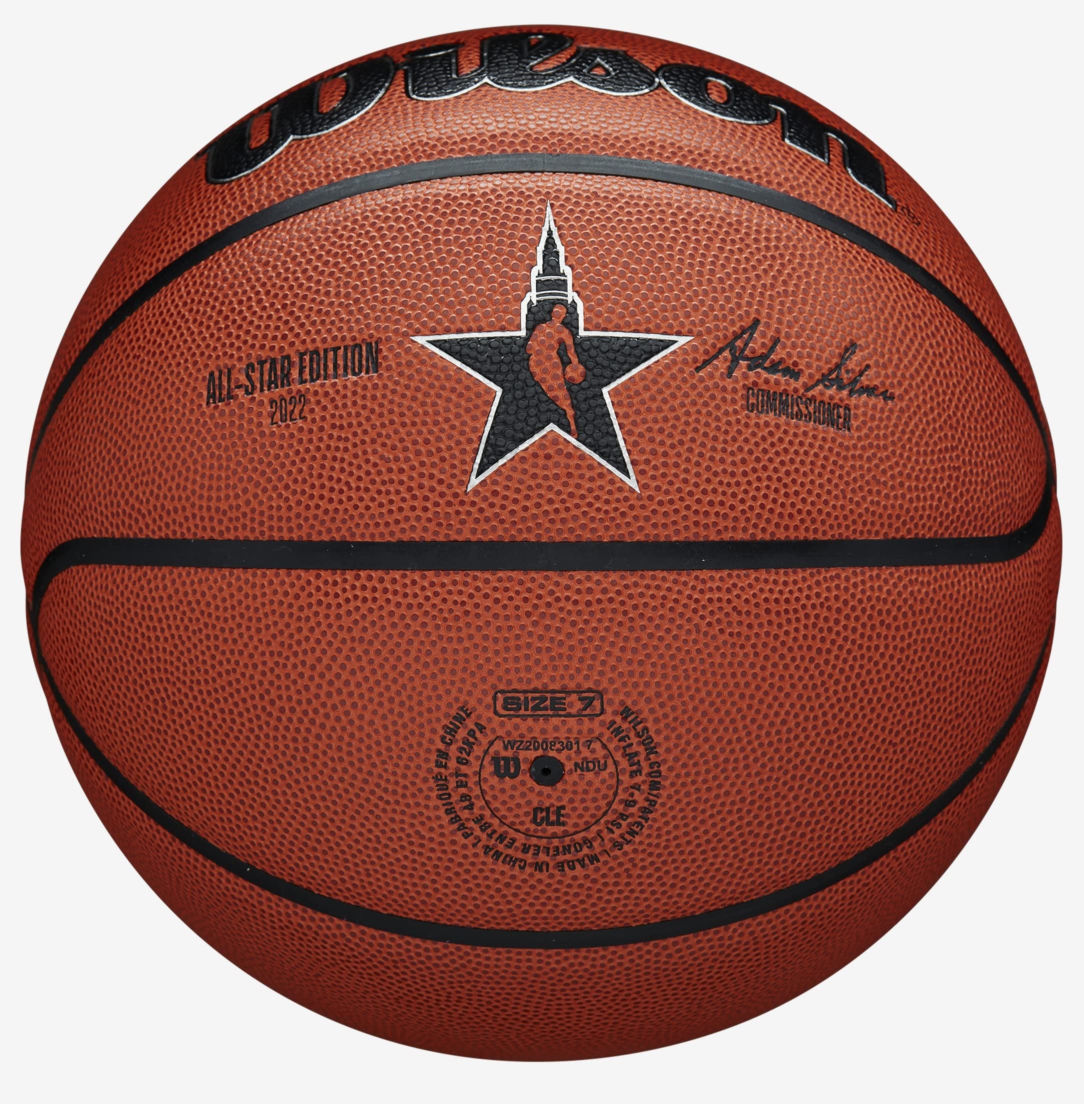 Wilson 2022 NBA All-Star Game Replica Basketball - Official Size 7 Game Ball for Indoor/Outdoor Play - Perfect for Collectors, Fans, and Court Performance