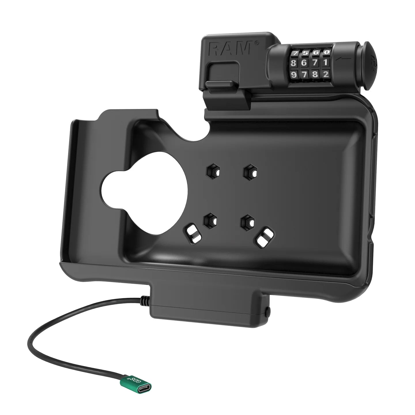 RAM Combo Locking USB C Powered Dock for Samsung Tab Active5 & 3 - Secure Charging Station with Key Lock - Perfect for Retail, Warehouse & Industrial Use (RAM HOL SAM58CPCLU)