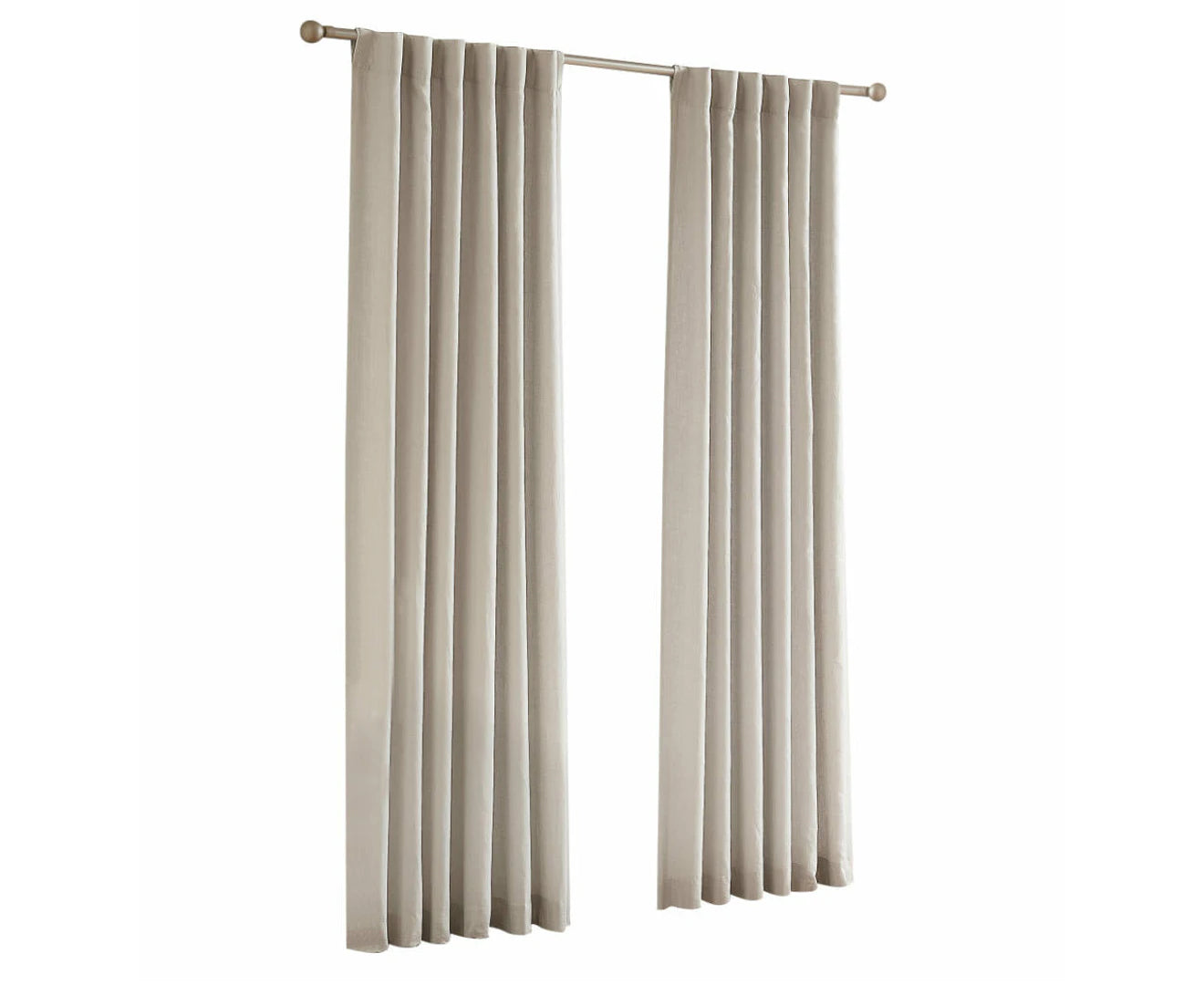 Zaab Amelie Room Darkening Concealed Tab Curtain - STONEWASH Blackout Window Treatment for Bedroom & Living Room