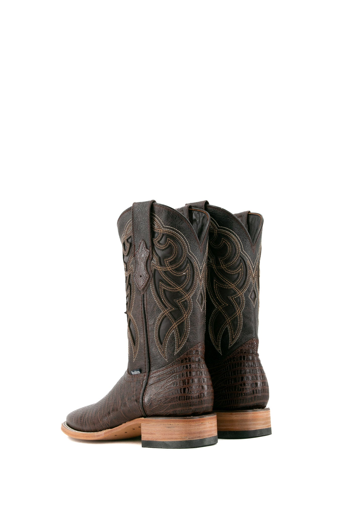 Lizard Square Toe Cowboy Boots for Men - Genuine Exotic Leather Western Boots with Comfortable Fit - Perfect for Rodeo, Country Dancing & Outdoor Adventures