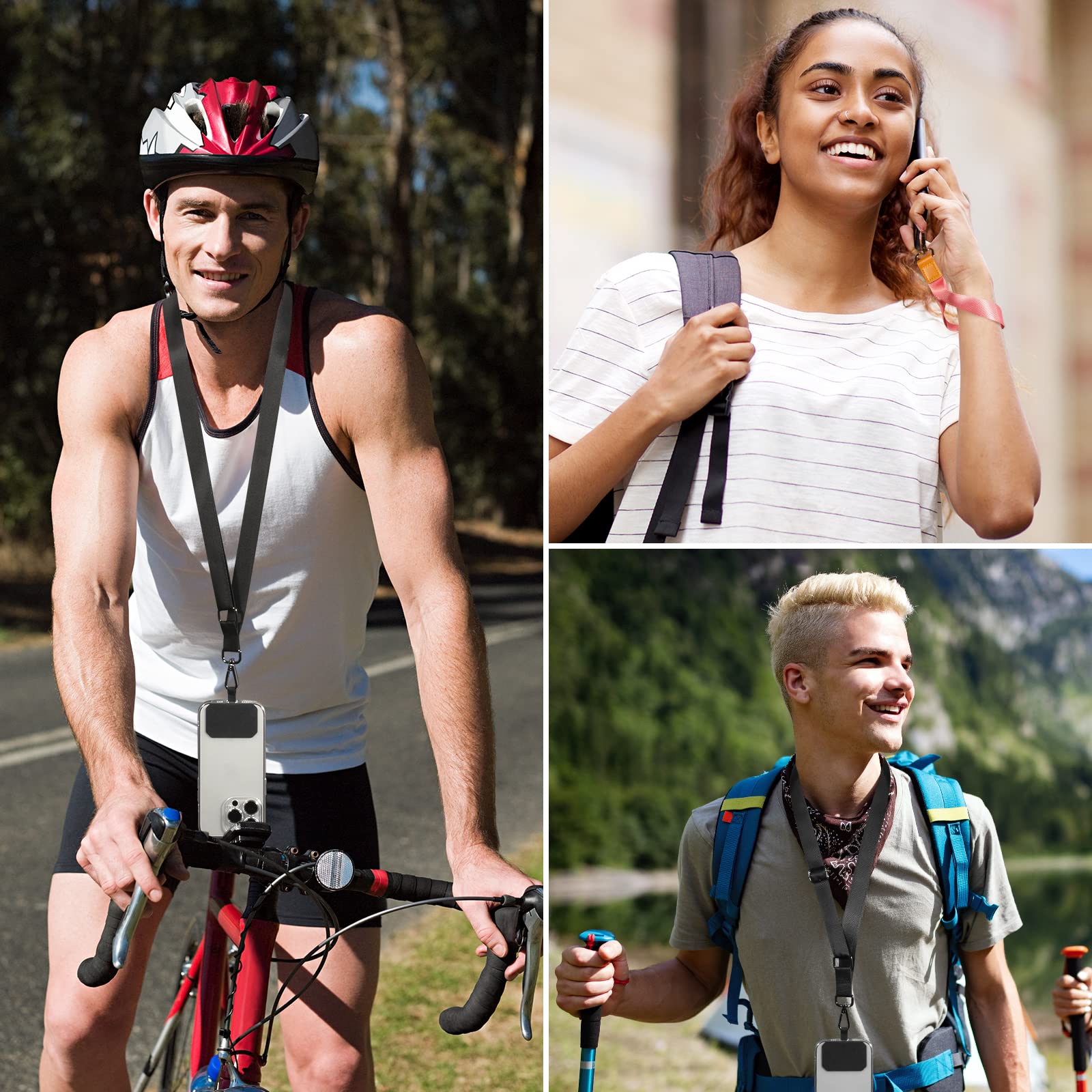 Universal Cell Phone Tether Tab Without Adhesive - 5 Pack Non-Slip Phone Lanyard Replacement Parts for Phone Straps & Safety Lanyards | Perfect for Work ID Badges, Keychains, and Outdoor Activities