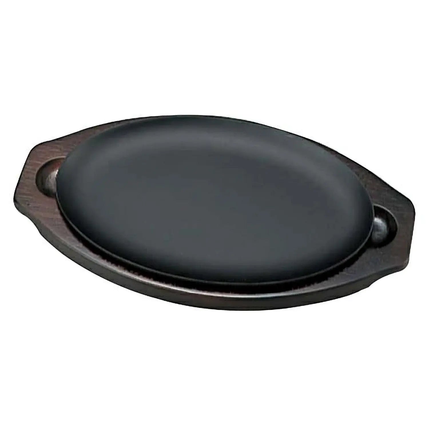 Premium Ikeda Cast Iron Sizzling Platter - 12 Inch Round Grill Plate for Steak, Fajitas & Sizzling Appetizers - Perfect for Restaurants, BBQs & Home Cooking