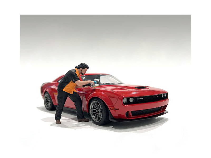 American Diorama 1/24 Scale Model Buff & Wax Kit - Detail Masters Figure 4 for Car Model Detailing - Perfect for DIY Auto Restoration & Hobby Projects
