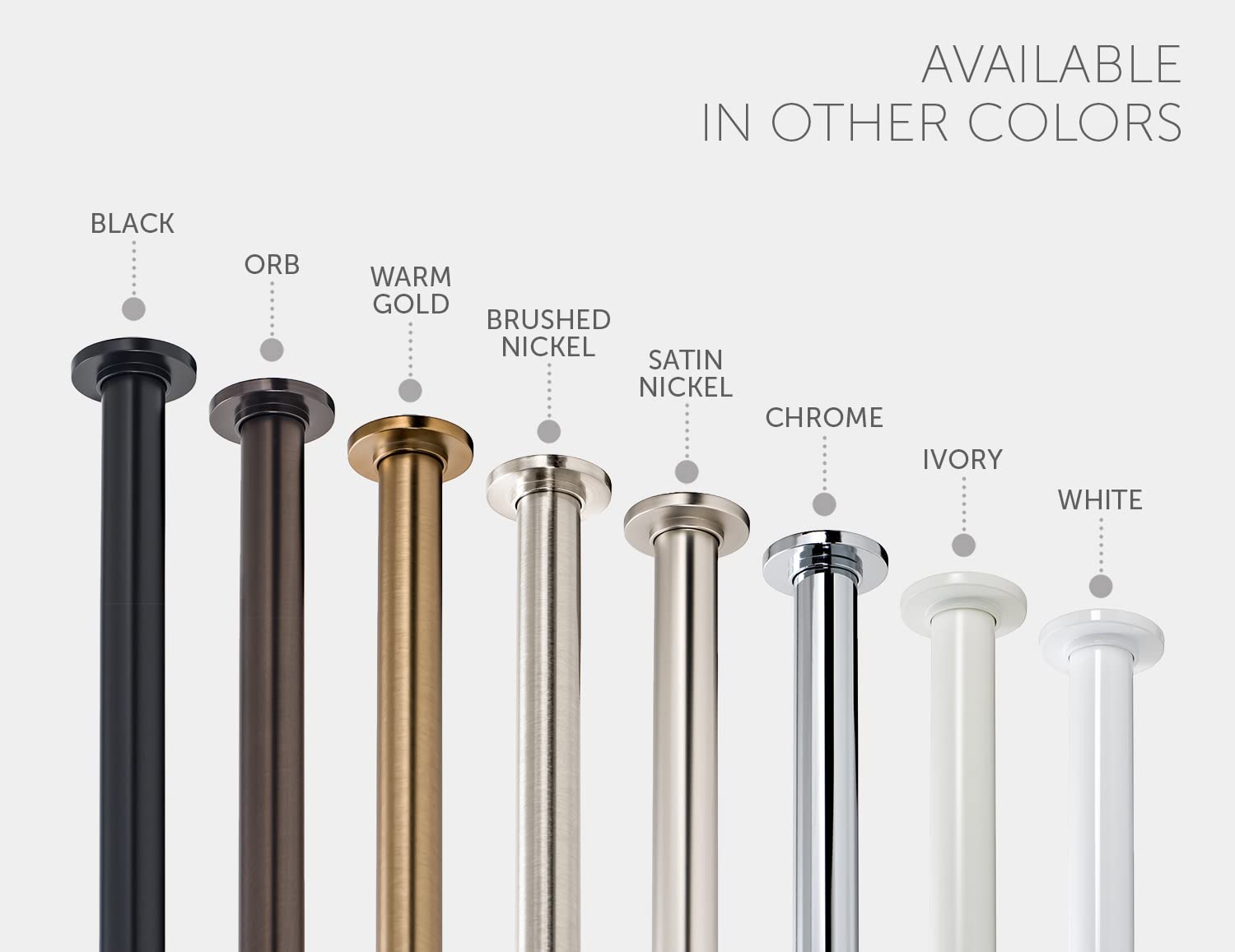 Ivilon Spring Tension Curtain Rod - Adjustable 16 to 24 Inch, Warm Gold Finish for Small Windows, Bathrooms, and Showers