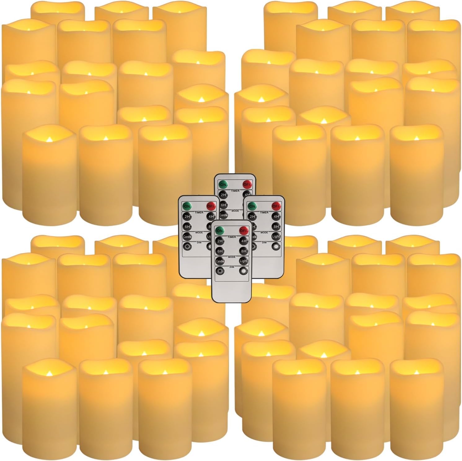72 Pack Flameless LED Candles Set - Battery Operated Waterproof Candles (2.2
