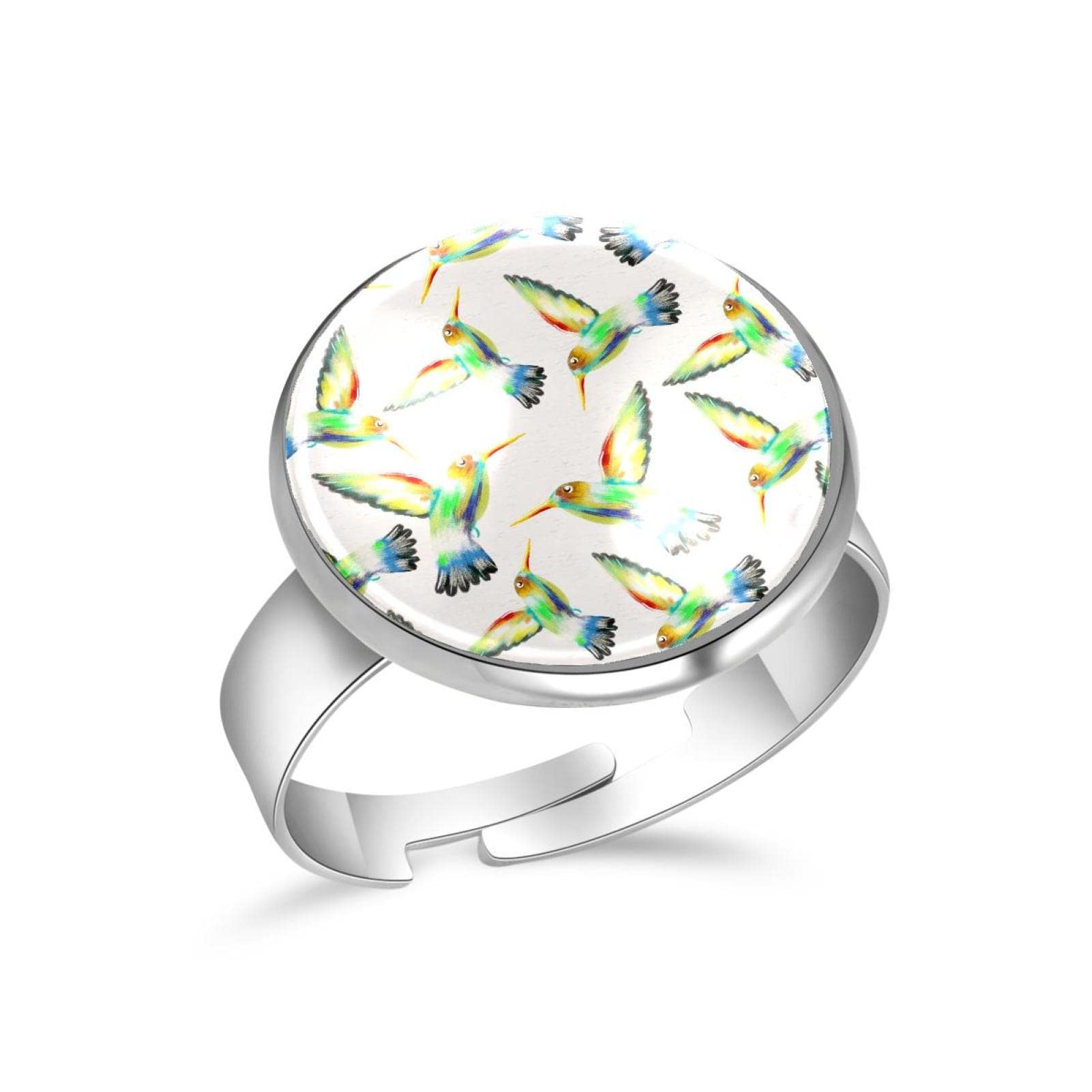 Adjustable Open Ring for Women - Elegant Kingfisher Bird Design, Anniversary & Birthday Jewelry Gift for Her - Perfect for Casual Wear, Date Nights & Special Occasions