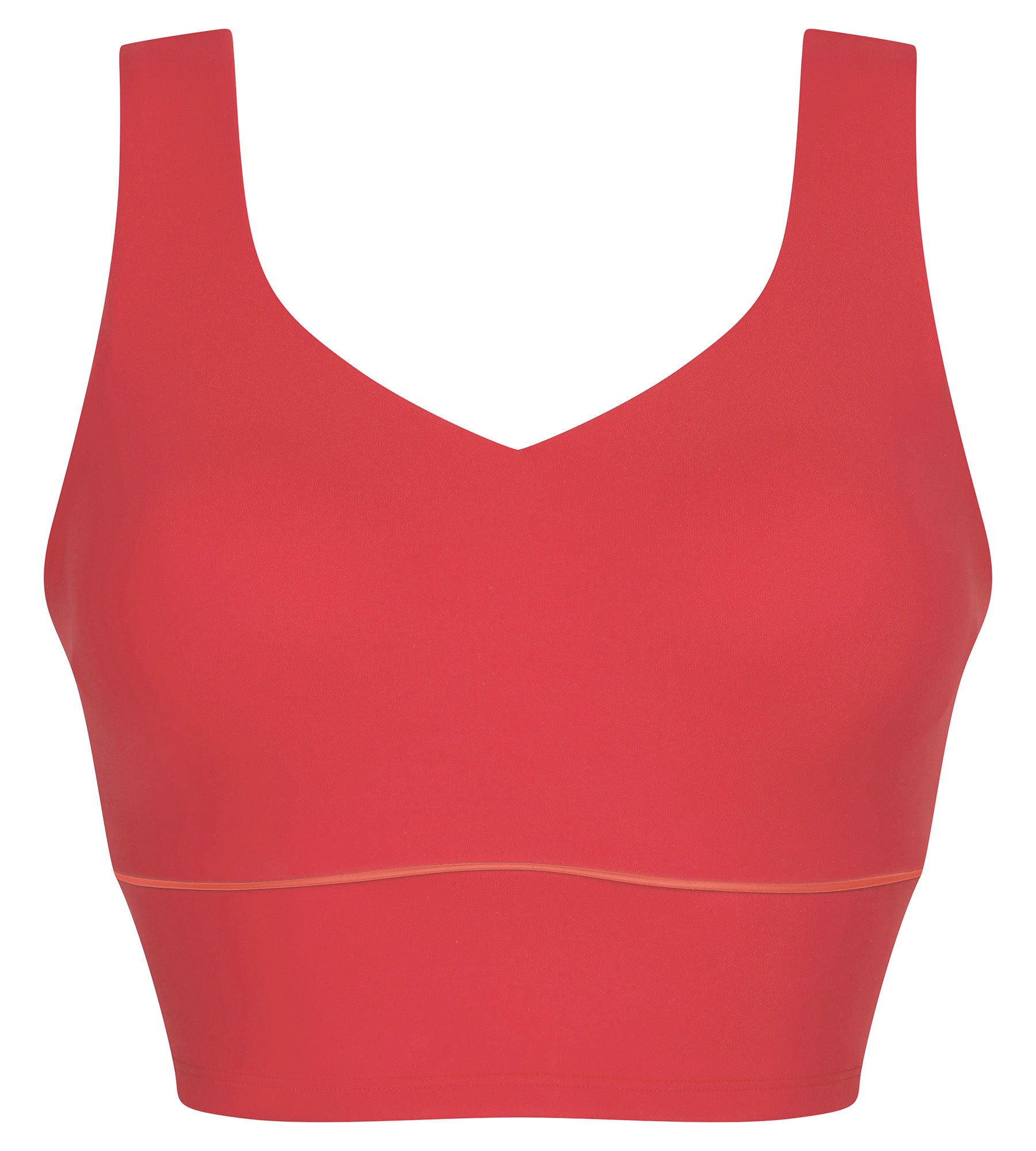 Sculpting Longline Microfiber Bra - Red Dim Move | Comfortable Support for Yoga, Workouts & Everyday Wear