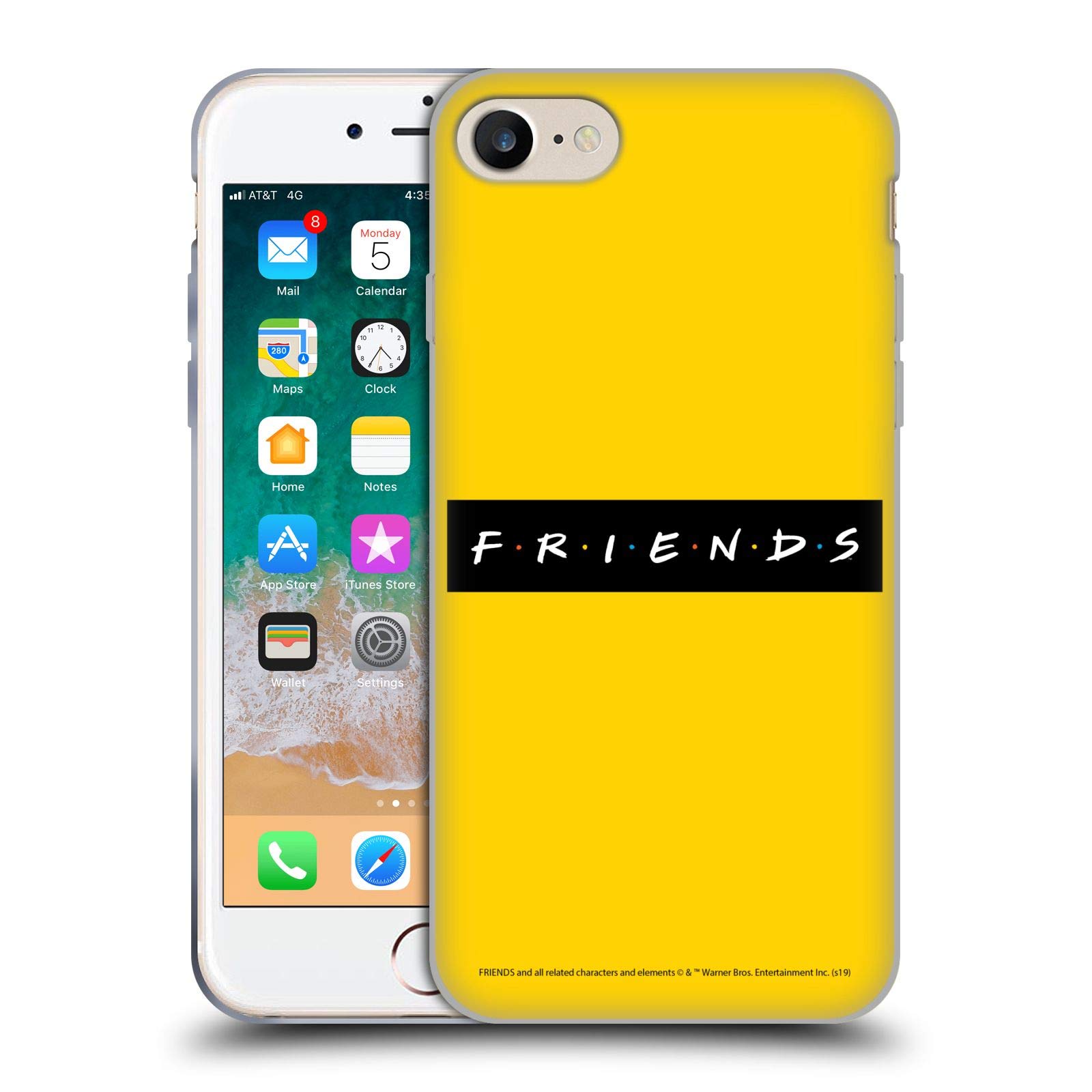 Head Case Designs Friends TV Show Soft Gel Case for iPhone 7/8/SE 2020 & 2022 - Officially Licensed with Iconic Logos & Patterns, Perfect for Fans, Gift Giving & Everyday Protection