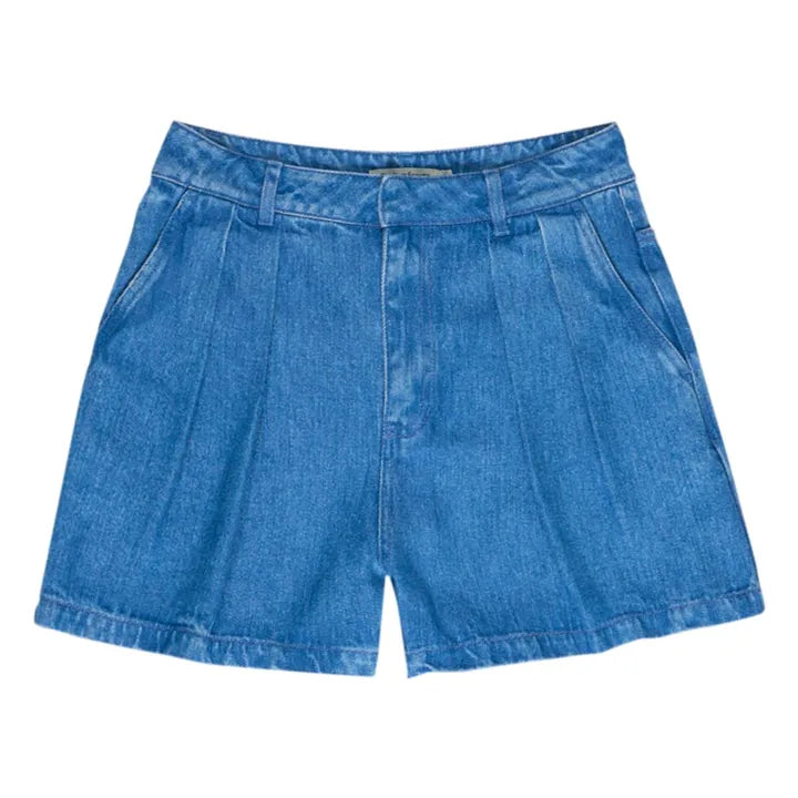 The New Society Micenas Denim Shorts - Women's High Waisted Distressed Denim Shorts for Summer | Perfect for Casual Outfits, Beach Vacations & Music Festivals