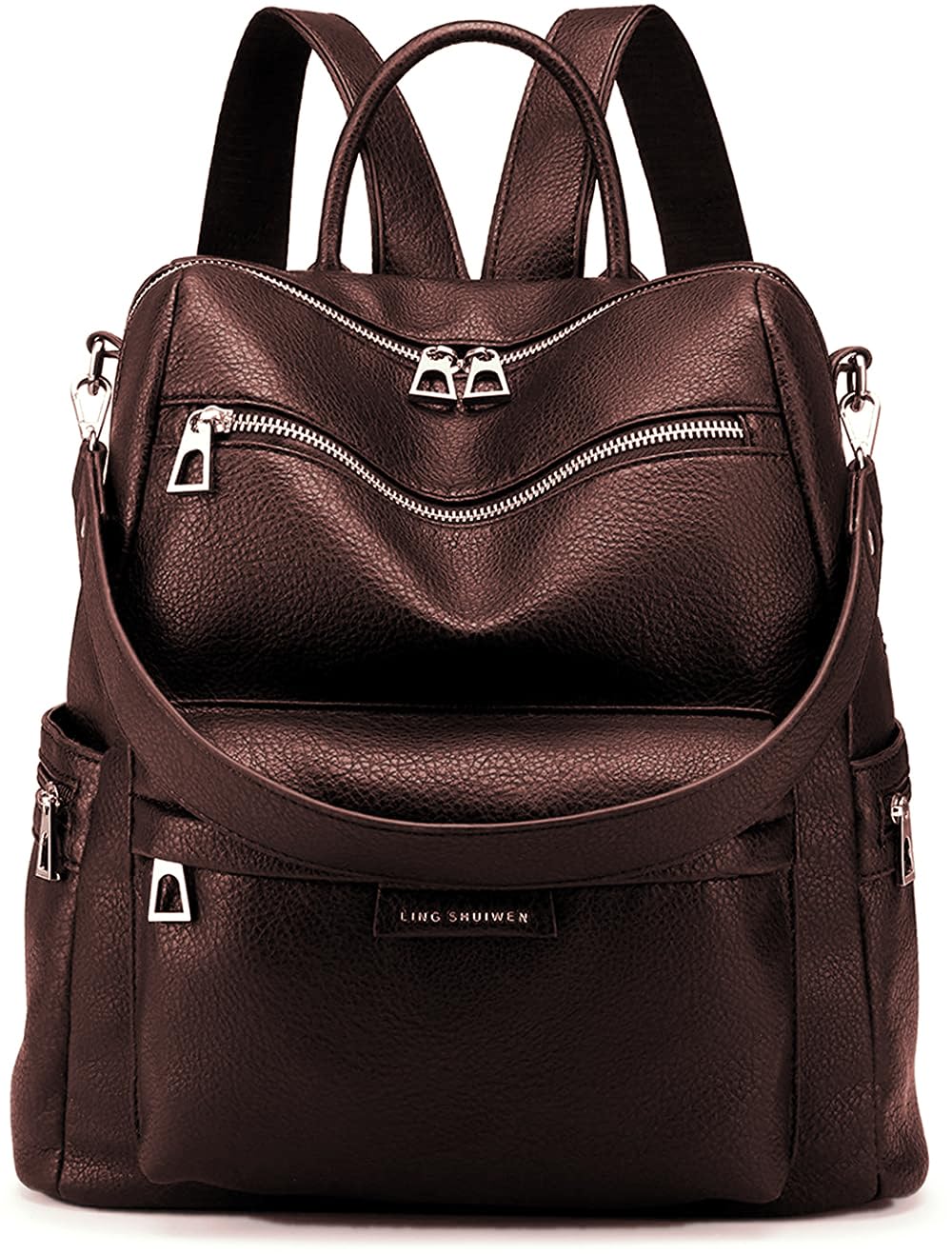 Stylish Vintage Leather Backpack for Women & Girls - Convertible Travel Backpack by MomsyStore | Perfect for School, Work & Weekend Adventures